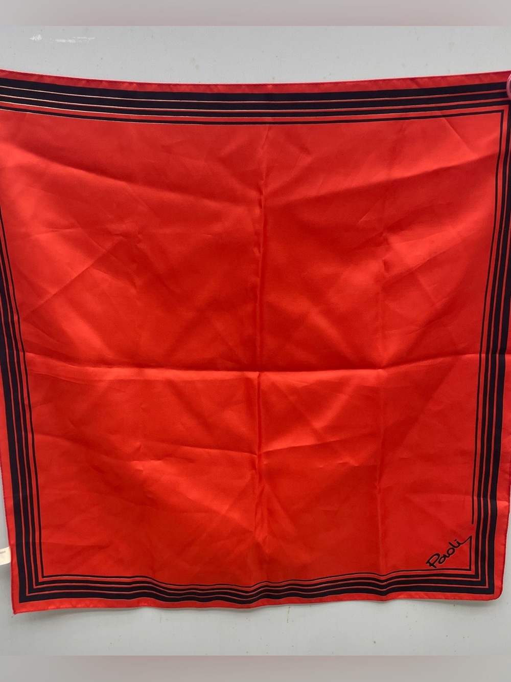 Vintage Red Paoli scarf~made in Italy